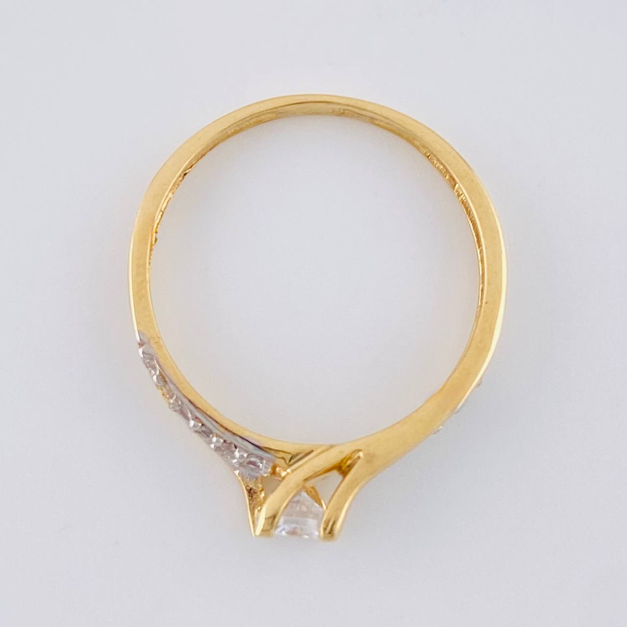 Anillo Solitario Doble Esplendor 2.05 g / T6 1/4 Oro Amarillo 18K
