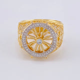 Anillo Timon Movil 13 g / T11 1/2 Dos Oros Amarillo Blanco 18K