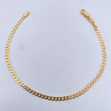 Pulso Cubano 3.85gr / 22cm / 3mm Plana Oro Amarillo +0 18K &