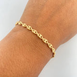 Pulso GC 4.55gr / 21.8cm / 4mm Diamantado Oro Amarillo 18K &