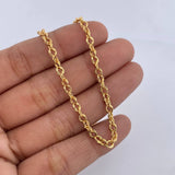 Cadena Roll-On Doble 3.35gr / 45.4cm / 3mm Oro Amarillo +3 18K &