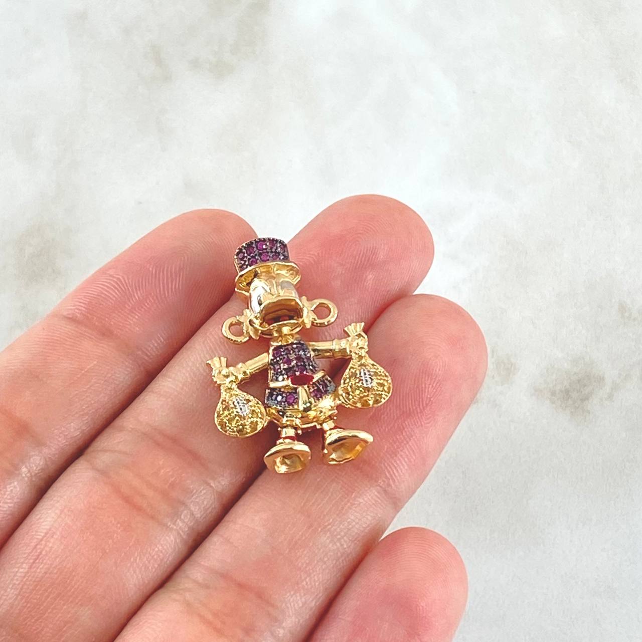 Herraje Pato Bolsa Dinero 5.45gr / 2.5cm / Oro 18K