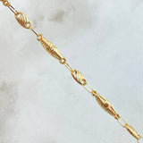 Pulso Rustica Dubai Rayado 3.15gr / 19cm / Oro 18K