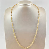 Cadena Rustica Dubai Rayado 9.5gr / 60cm / Oro 18K