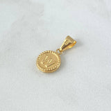 Dije Letra W 0.65gr / 2cm / Circulo Bordeado Oro Amarillo 18K