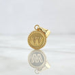 Dije Letra W 0.65gr / 2cm / Circulo Bordeado Oro Amarillo 18K
