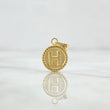 Dije Letra H Mate 0.6gr / 1.7cm / Circulo Bordeado Oro Amarillo 18K