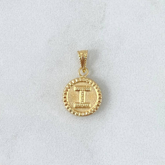 Dije Letra I Mate 0.55 g / 1.5 cm Oro Amarillo 18K
