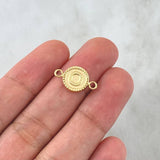 Herraje Letra O 0.45gr / 1.5cm / Circulo Bordeado Oro Amarillo 18K