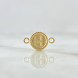 Herraje Letra H Mate 0.55gr / 1.7cm / Circulo Bordeado Oro Amarillo 18K