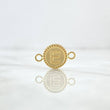 Herraje Letra E Mate 0.65gr / 1cm-1.7cm / Circulo Bordeado Oro Amarillo 18K ©