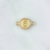 Herraje Letra S 0.6gr / 1.7cm / Circulo Bordeado Oro Amarillo 18K ©