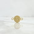 Herraje Letra S Mate 0.55gr / 1cm-1.7cm / Circulo Bordeado Oro Amarillo 18K ©