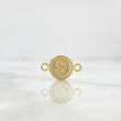 Herraje Letra S 0.6gr / 1.7cm / Circulo Bordeado Oro Amarillo 18K ©