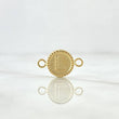 Herraje Letra L Mate 0.65gr / 1.7cm-Circulo Bordeado  Oro Amarillo 18K