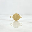Herraje Letra L Mate 0.65gr / 1cm-1.7cm / Circulo Bordeado Oro Amarillo 18K ©