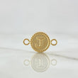Herraje Letra J Mate 0.55gr / 1.6cm-Circular Bordeado  Oro Amarillo 18K *
