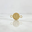 Herraje Letra M Mate 0.6gr / 1.7cm / Circular Bordeado Oro Amarillo 18K