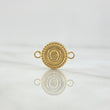 Herraje Letra O Lisa 0.5gr / 1.7cm / Circular Bordeado Oro Amarillo 18K