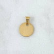 Dije Placa Circular Lisa 0.45gr / 1cm - 1.6cm / Cargador Interno Liso Oro Amarillo 18K
