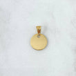 Dije Placa Circular Lisa 0.55gr / 1cm - 1.6cm / Cargador Interno Tallado Oro Amarillo 18K