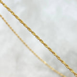 Set Cadena Lazo 1gr / 50cm / 1.2mm + Dije Cruz 0.25gr / 1.5cm Lisa 1.25gr Oro Amarillo 18K *