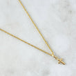 Set Cadena Lazo 0.95gr / 45cm / 1.2mm + Dije Cruz 0.25gr / 1.5cm Lisa 1.2gr Oro Amarillo 18K (Oferta)