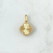 Dije Trebol VCyA 1.65gr / 1.7cm / Diamantado Punteado Oro Amarillo Nac.Esp. 18K