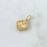 Dije Trebol VCyA 1.65gr / 1.7cm / Diamantado Punteado Oro Amarillo Nac.Esp. 18K