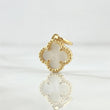 Dije Trébol VCyA 1.3gr / 1.7cm / Nacar Blanco Puteado Oro Amarillo Nac.Esp. 18K *