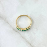 Anillo Churumbela Vertebral 2.75gr T7 1/2 Esmeraldas 64pts Oro Amarillo (Joya) ©