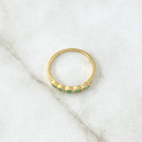Anillo Esferas 2.05gr T7 1/4 Esmeraldas 26pts Oro Amarillo (Joya)