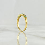 Anillo Esferas 2.05gr T7 1/4 Esmeraldas 26pts Oro Amarillo (Joya)