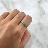 Anillo Trinity 1.9gr T6 1/2 Esmeraldas 36pts Oro Amarillo (Joya)