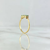 Anillo Trinity 1.9gr T6 1/2 Esmeraldas 36pts Oro Amarillo (Joya)