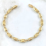 Pulso Rustico Tornillo Combinado 6.1gr / 18.5cm / 4mm-6mm Liso Oro Amarillo 18K