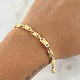 Pulso Rustico Tornillo Combinado 6.1gr / 18.5cm / 4mm-6mm Liso Oro Amarillo 18K