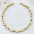 Pulso Rustico 4.55gr / 22cm / 4mm Liso Oro Amarillo 18K