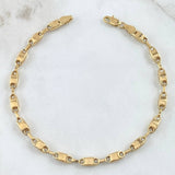 Pulso Rustico 4.55gr / 22cm / 4mm Liso Oro Amarillo 18K