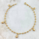 Tobillera GC Calabrote 3.7gr / 25cm / "Estrellas-Fresas-Sol" Oro Amarillo 18K *