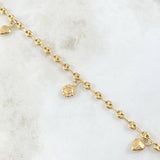 Tobillera GC Calabrote 3.7gr / 25cm / "Estrellas-Fresas-Sol" Oro Amarillo 18K *