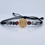 Pulsera Negra San Benito 0.9gr / Oro 18K &