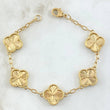 Pulso Aro Seguido Trebol VCyA 11.9gr / 18cm / 2.7mm Diamantado Oro Amarillo Nac.Esp. 18K ©