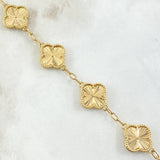 Pulso Aro Seguido Trebol VCyA 11.9gr / 18cm / 2.7mm Diamantado Oro Amarillo Nac.Esp. 18K ©