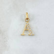 Dije Letra A 1.05gr / 2cm / Circones Blancos Oro Amarillo 18K ©