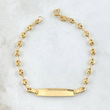 Pulso Bebé GC Placa Rectangular Curva 1.7gr / 15cm / 3.2mm Oro Amarillo 18K ©