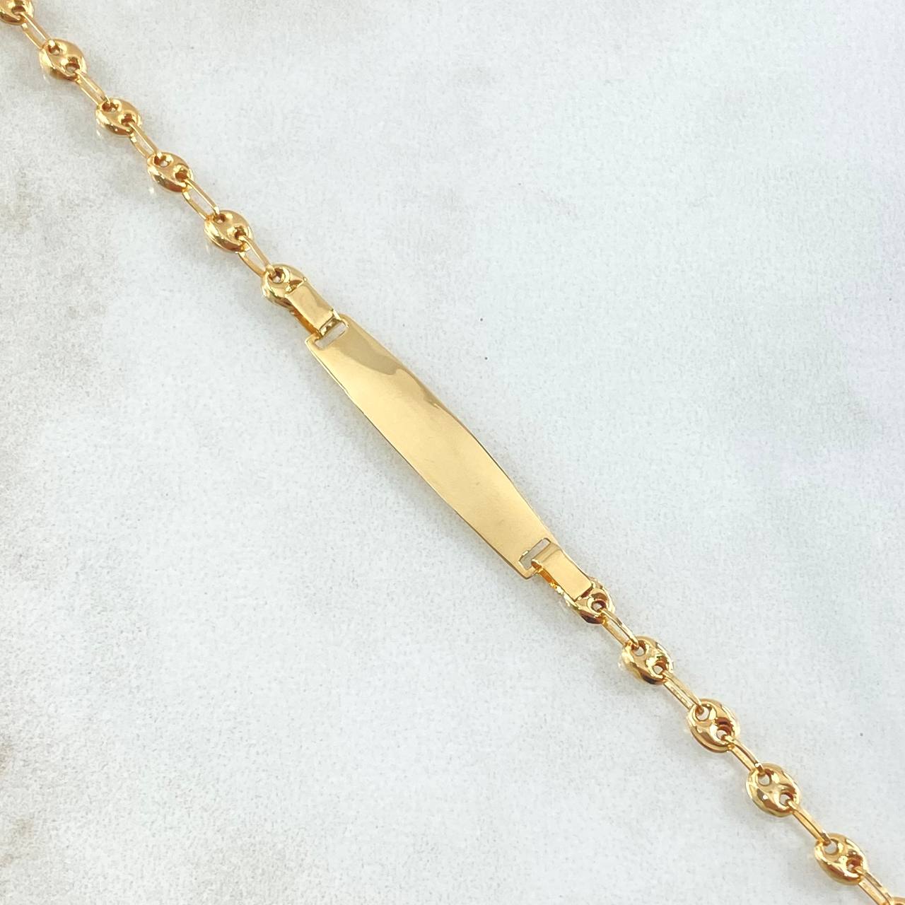 Pulso Bebé GC Placa Rectangular Curva 1.7gr / 15cm / 3.2mm Oro Amarillo 18K