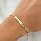 Pulso Bebé GC Placa Rectangular Curva 1.75gr / 15cm / 3.2mm Oro Amarillo 18K