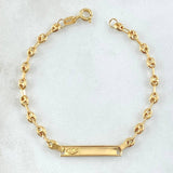 Pulso Bebé GC Placa Rectangular Pez Jesus 1.65gr / 15cm / 3.2mm Oro Amarillo 18K