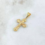 Dije Cruz Cristo Tres Puntas 1.47gr / 3.5cm-Oro Amarillo 18K ©